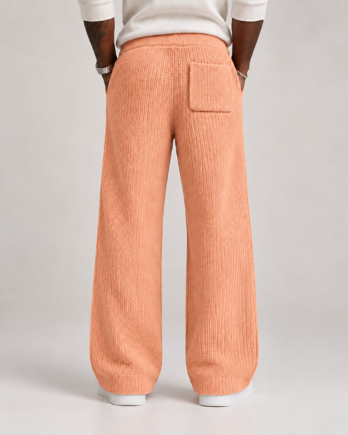 Krischen Peach Cable Knit Jogging Pants