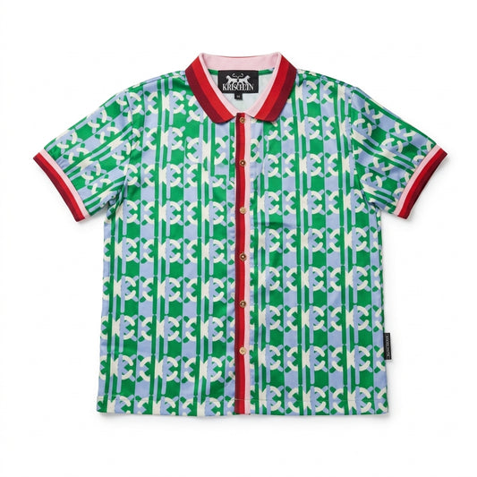 KC monogram unisex shirt flat lay style